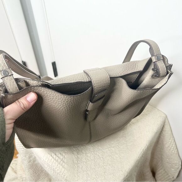 Banana Republic Taupe Italian Leather Hobo/Crossbody BAG - Picture 8 of 11